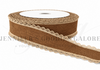 2.5", Linen Ribbon, Scalloped Edge Ribbon, BURLAP Ribbon, Lace Edge Ribbon, Hair Bow Ribbon, 1 YARD