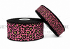 Cheetah Ribbon, Moonstitch Ribbon, Hot Pink Ribbon, Black Stitch, Animal Print, Hair Bow Ribbon, Wholesale Ribbon, PER YARD