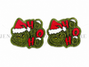 43x50mm, The Grinch Resins, Grinch Resins, Planar Resins, Green Glitter Resins, Christmas Resins, Ho Ho Ho, Embellishments, Resins, Flat Back Resins, Hair Bow Centers, Cabochons, Wholesale Resins, 2PCS 