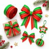 35mm(1.4''), Christmas Ribbon, Gold Edge, Grosgrain, Center Moonstitch, 4-1/2 - 5 YARD