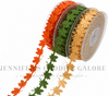 1.5-2cm(0.8'') Fall Embossing Ribbon, Autumn, Leaf, Rick Rack, Ric Rac Ribbon, PER YARD