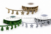 1", Christmas Rick Rack, Christmas Stocking Ribbon, Christmas Trim, Tree, Star, Ric Rac, Wholesale, PER YARD