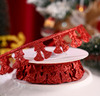 1", Christmas Rick Rack, Christmas Bells Ribbon, Christmas Trim, Glitter, Ric Rac, Wholesale, PER YARD 
