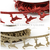 1.2", Christmas Rick Rack, Reindeer Ribbon, Christmas Trim, Glitter, Ric Rac, Wholesale, PER YARD