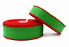  Moonstitch Ribbon, Christmas Ribbon, Green Ribbon, Red Stitched Edge, Holiday Ribbon, Wholesale, PER YARD