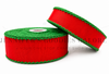 Moonstitch Ribbon, Christmas Ribbon, Red Ribbon, Green Stitched Edge, Holiday Ribbon, Wholesale, PER YARD