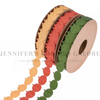 .72", Fall Embossing Ribbon, Autumn, Pumpkin, Rick Rack, Ric Rac Ribbon, PER YARD