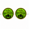 50mm, Happy Halloween Resins, Planar Resins, Gold Glitter, Pumpkin, Holiday Resins, Embellishments, Resins, Flat Back Resins, Hair Bow Centers, Cabochons, Wholesale Resins, 2PCS (3141)