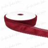 1.5", Scalloped Edge Ribbon, WINE, Eyelet Edge Ribbon, Lace Edge Ribbon, Hair Bow Ribbon, 1 YARD