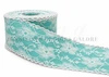 3", Lace Ribbon, Moonstitch, AQUA, Hair Bow Ribbon, PER YARD