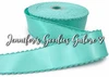 Glitter Ribbon, Moonstitch Ribbon, Satin Ribbon, AQUA, Hair Bow Ribbon, Per Yard