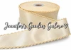Glitter Ribbon, Moonstitch Ribbon, Satin Ribbon, IVORY, Hair Bow Ribbon, Per Yard