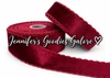 Velvet Moonstitch, BURGUNDY, Moonstitch Ribbon, Velvet Ribbon, Hair Bow Ribbon, PER YARD