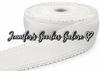 2.5", Scalloped Edge Ribbon, WHITE, Eyelet Ribbon, Lace Edge Ribbon, Hollow Edge, Hair Bow Ribbon, 1 YARD