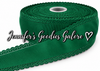 2.5", Scalloped Edge Ribbon, FOREST GREEN, Eyelet Ribbon, Lace Edge Ribbon, Hollow Edge, Hair Bow Ribbon, 1 YARD