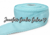 2.5", Scalloped Edge Ribbon, LIGHT BLUE, Eyelet Ribbon, Lace Edge Ribbon, Hollow Edge, Hair Bow Ribbon, 1 YARD 
