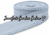1.5", Scalloped Edge Ribbon, BLUEBELL, Corduroy Ribbon, Eyelet Ribbon, Lace Edge Ribbon, Hollow Edge, Hair Bow Ribbon, 1 YARD