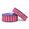 Moonstitch Ribbon, Holiday Ribbon, Valentine's Day Ribbon, Red Hearts, Stripes, Hyacinth Stitched Edge, Wholesale, PER YARD