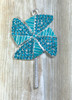 55mm, AQUA, Pinwheel Pendants, Rhinestone Pendants, Rhinestone Pinwheels, Pinwheel Necklace, Chunky Necklace, DIY Necklace (189)