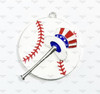 40mm, Yankees Pendant, Rhinestone Pendant, Sports Pendants, Baseball Pendants, Wholesale Pendants (477)