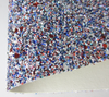 21x29cm (8.26" x 11.41"), Chunky Glitter Synthetic Leather, Glitter Fabric, Sequin Leather, Red/White/Blue, Jelly Fabric Sheet, Leather Fabric, Faux Leather Fabric Sheet, Patriotic Fabric, DIY Hair Bows, 1 Sheet (111)