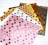 20x22cm (8" x 8.66"), Laser Metal Synthetic Leather, Polka Dot Fabric, Glossy Sheets, DIY Fabric, Canvas Print Leather, Dot Leather Fabric, Faux Leather Fabric Sheet, DIY Hair Bows, SET OF 6 (159)