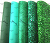 21x29cm (A4 Size 8x11.8"), Chunky Glitter Fabric, EMERALD Synthetic Leather, Solid Green Canvas Sheets, Green Glitter, Lichee Leather, DIY Leather Bows, 1 Sheet