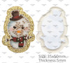 35x50mm, Snowman Resins, Acrylic Resins, Shaker Resins, Glitter Beaded Resins, Christmas Embellishments, Quicksand Resins, Flat Back Resins, Hair Bow Centers, Cabochons, Wholesale Resins, 1 PC (935)
