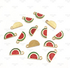 17x8mm, Watermelon Charms, Fruit Charms, Bracelet Charm, Small Charm Pendants, Necklace Charms, Charms for Bracelets, Holiday Charms, Wholesale Charms, 5PCS