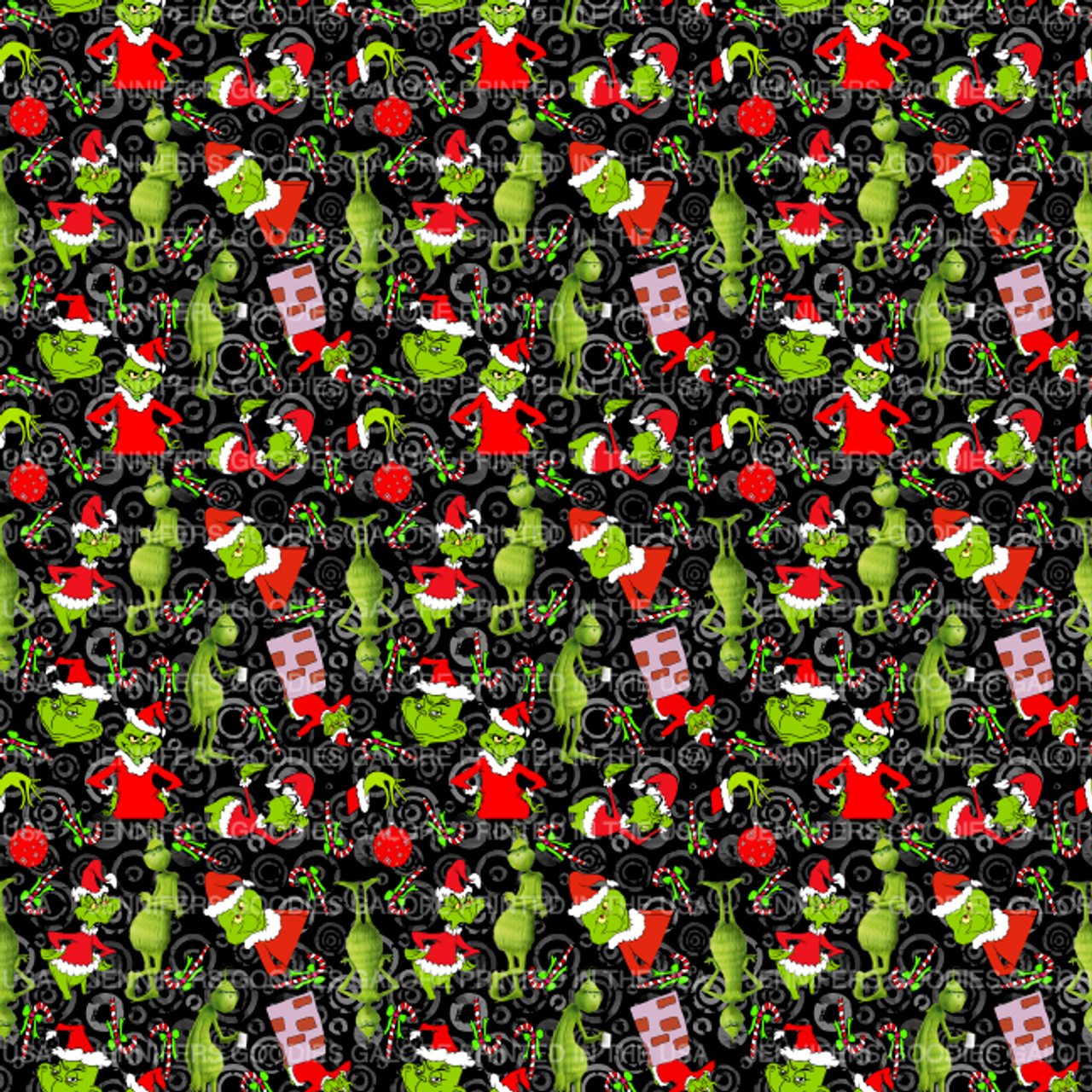 8x11, The Grinch Synthetic Leather, Custom Leather Sheets