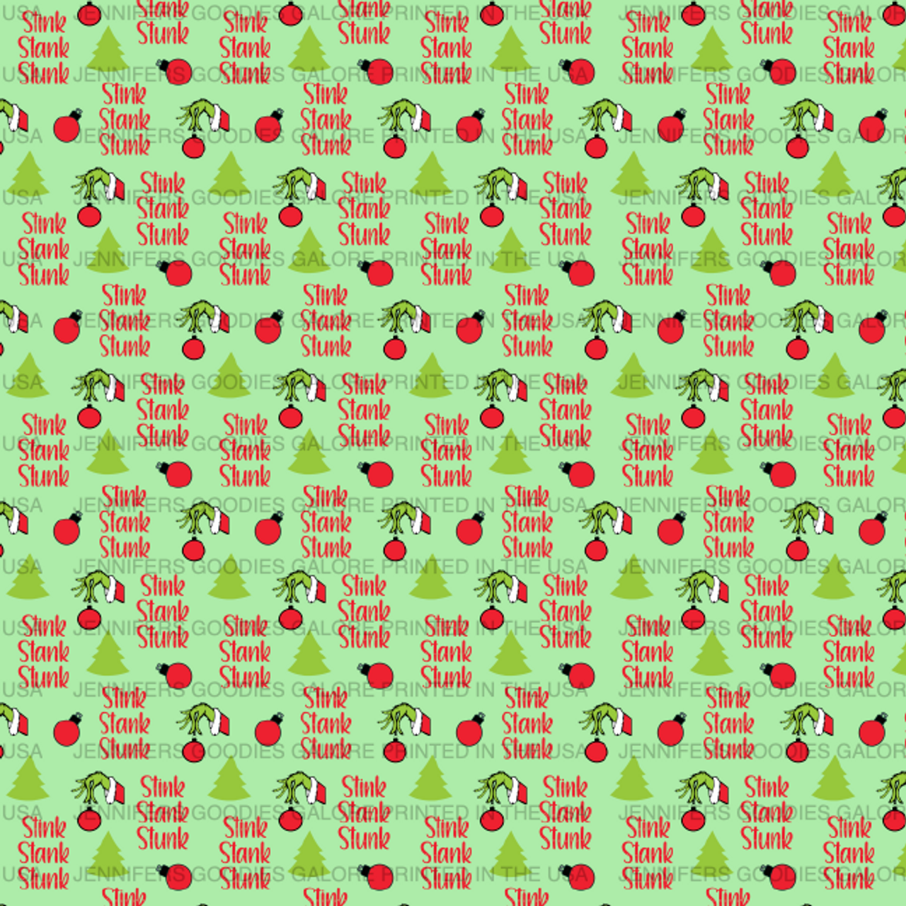 8x11, The Grinch Synthetic Leather, Custom Leather Sheets