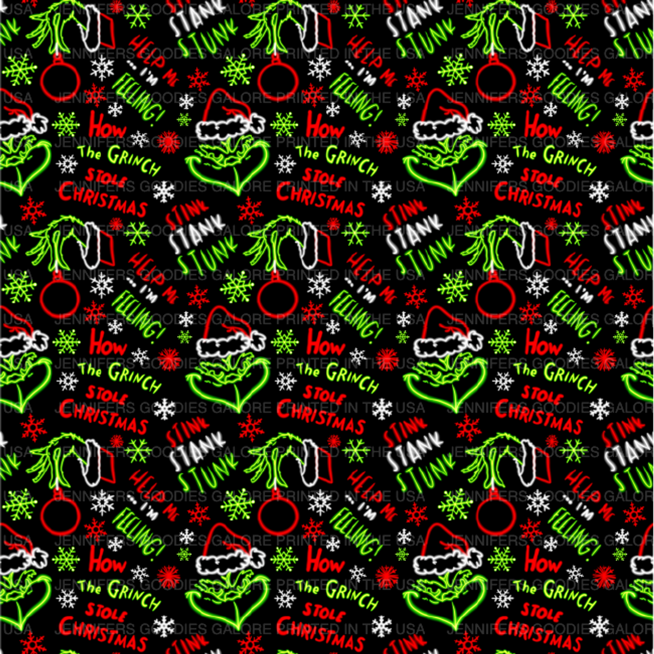 8x11, The Grinch Synthetic Leather, Custom Leather Sheets