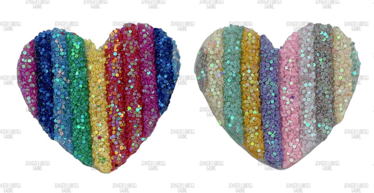 Sequin Confetti Heart Glitter Heart Sprinkles Heart Confetti Heart Sequin  Fake Toppings Micro Heart (AB White / 3mm / 3g) Resin Craft SPK51