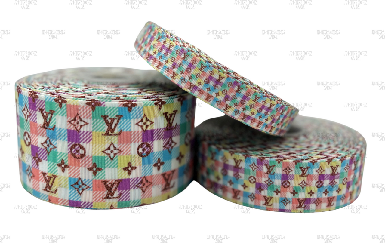 Designer Ribbon, LV Ribbon, Louis Ribbon, Denim Louis Vuitton Ribbon,  Lanyard Ribbon, Hair Bow Ribbon, Wholesale Ribbon, PER YARD - Jennifer's  Goodies Galore