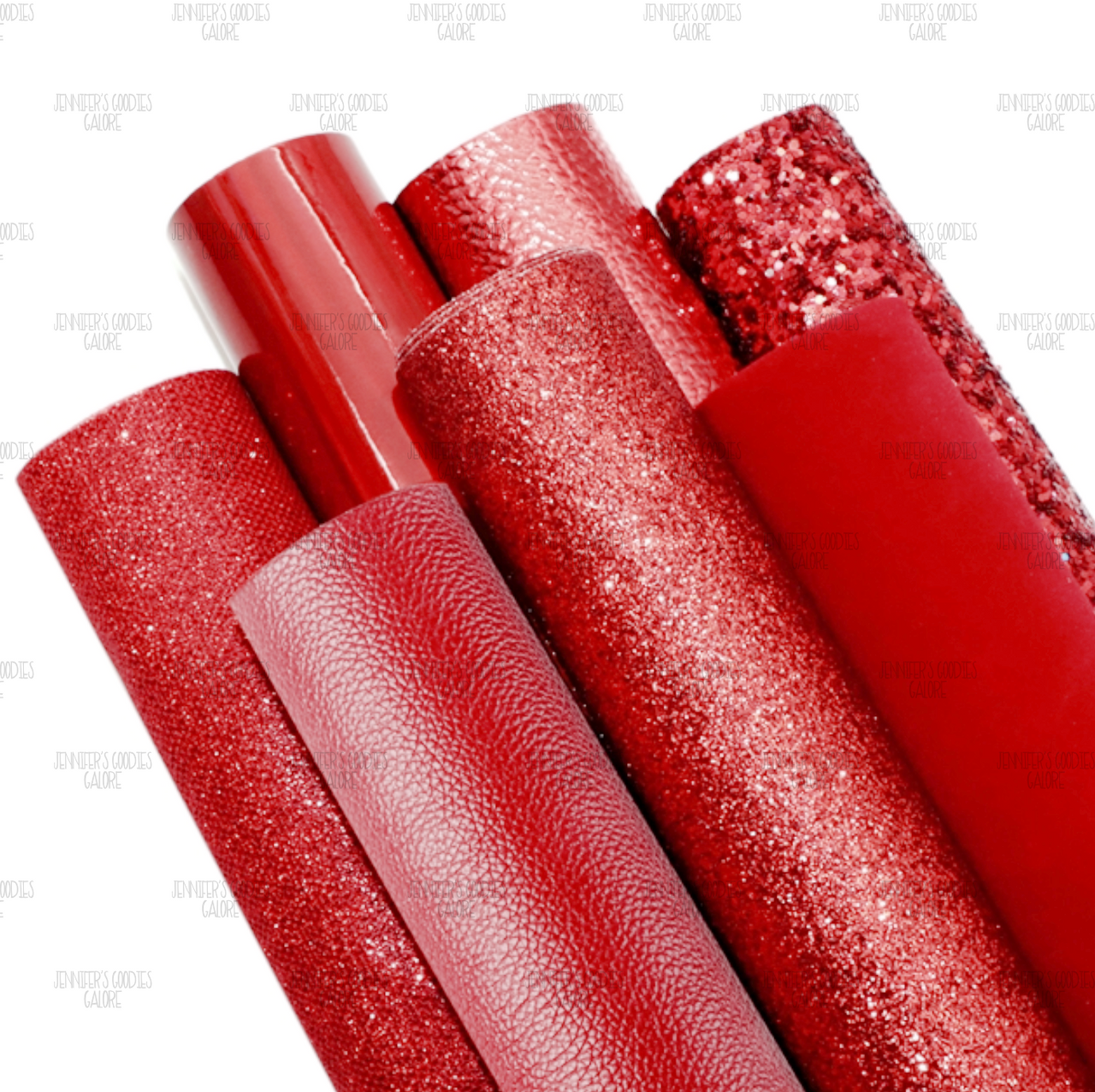 20x33cm, (7.87X12.9), RED Leather Pack, Glitter Leather Sheets