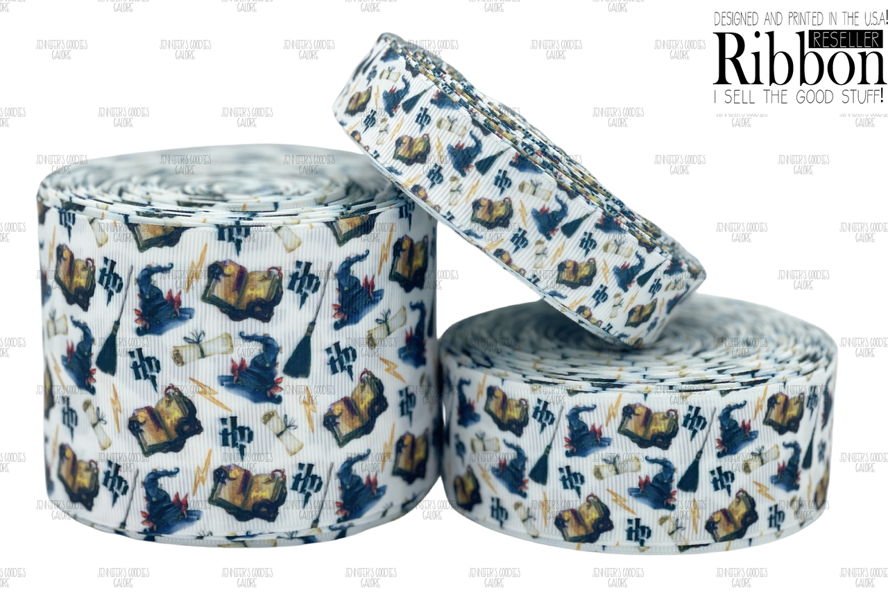 Wizard Ribbon, US Designer Ribbon, Harry Potter Ribbon, HP Ribbon, Wizard  Collage, Lanyard Ribbon, Hair Bow Ribbon, Wholesale Ribbon, PER YARD