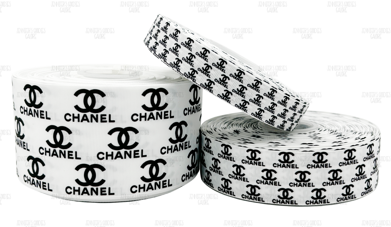 CHANEL, Other, Auth Chanel White Ribbon Logo Lot Of 6 Various Size Ribbons  3 Camelia Flowers