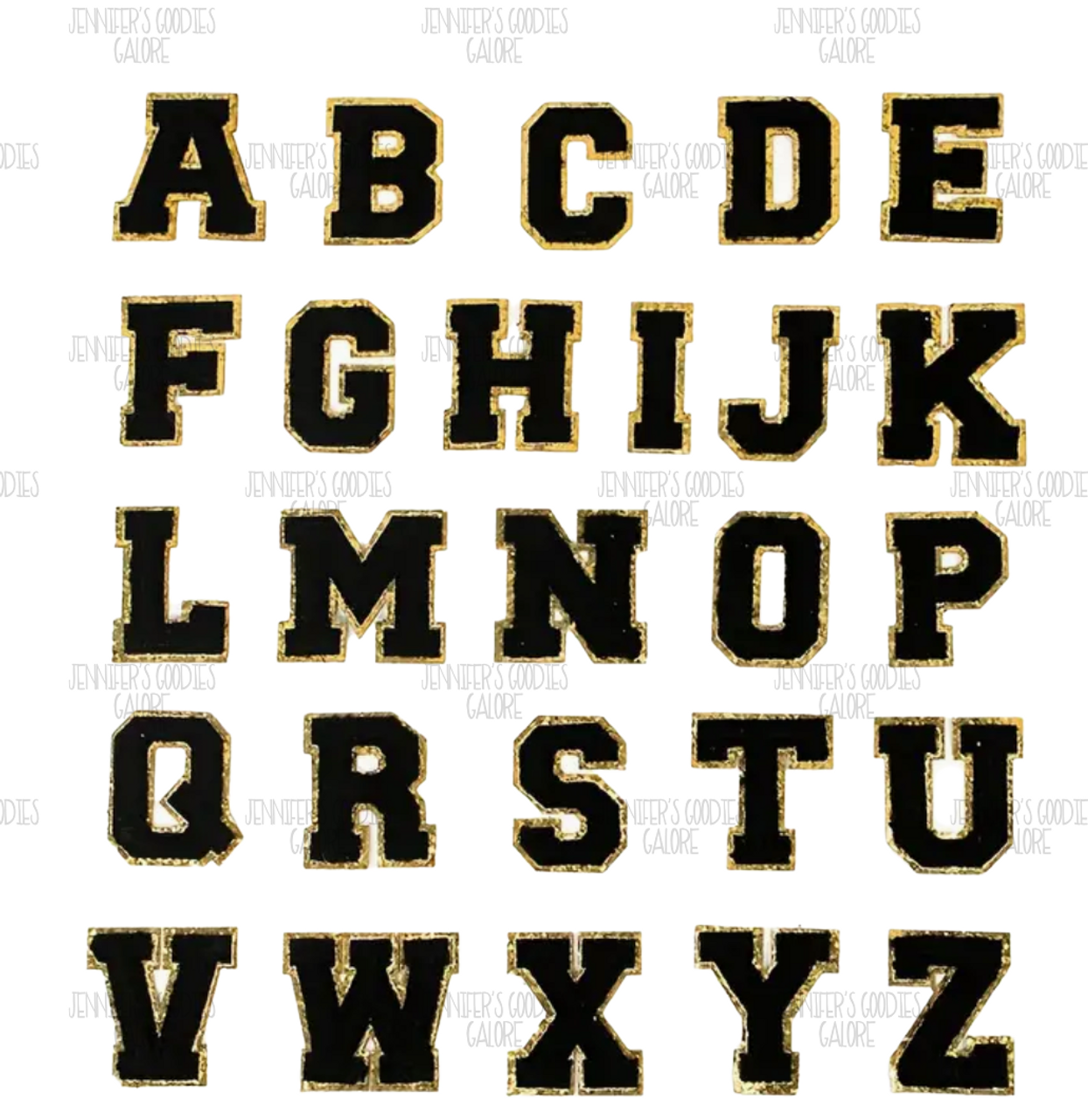 5.5cm, Self-Adhesive Iron On Letters: Chenille Patches, Varsity Letters,  Gold Glitter, GREEN Letter Patches Stickers for Clothing, Jackets,  Backpacks, Hats Repair & Alphabet Embroidered Applique Preppy Patch, 1  PIECE - Jennifer's Goodies