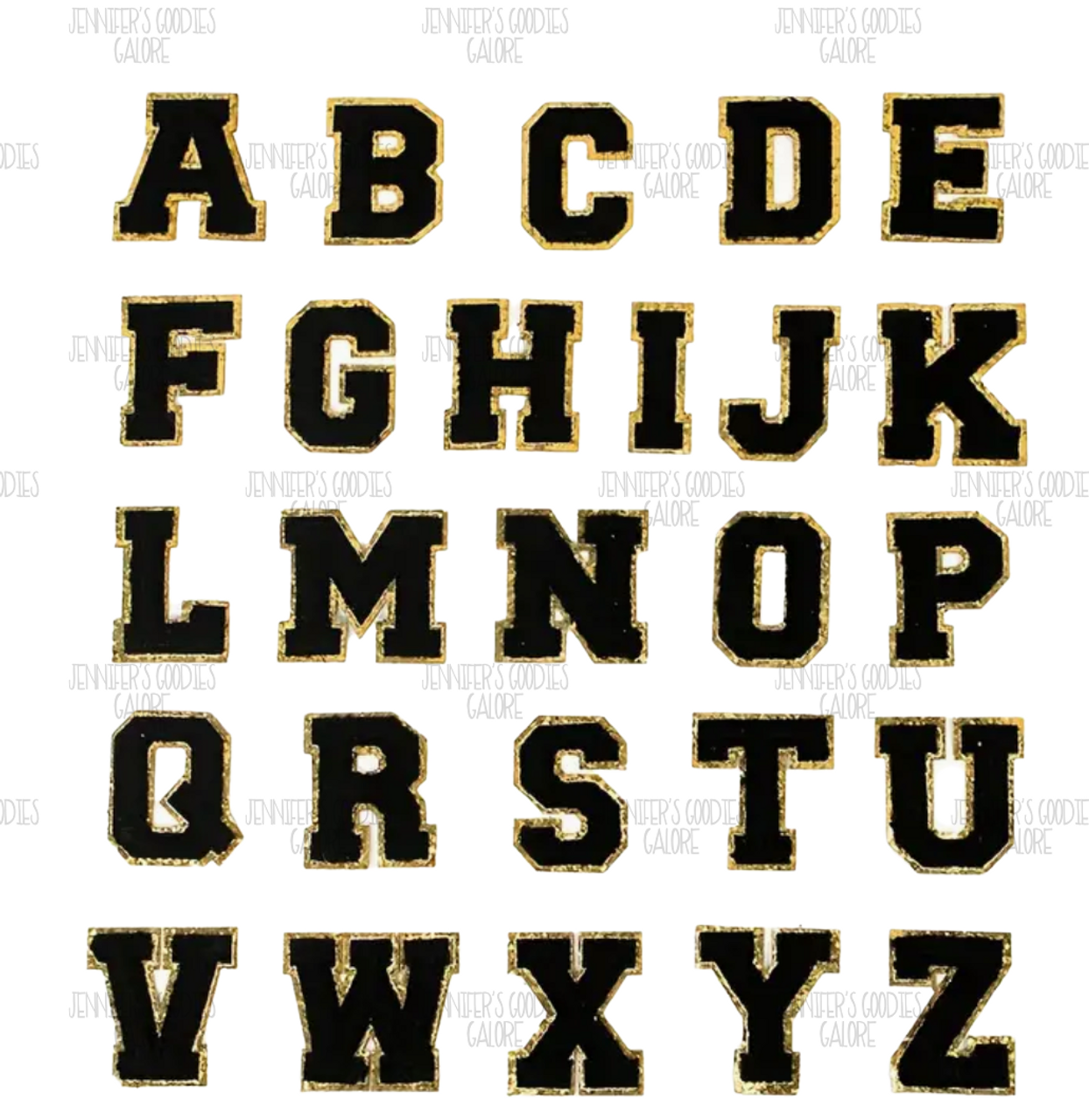 Black White 3D Letter Patch Patches Iron on / Sew on Alphabet Embroidery  Clothes 