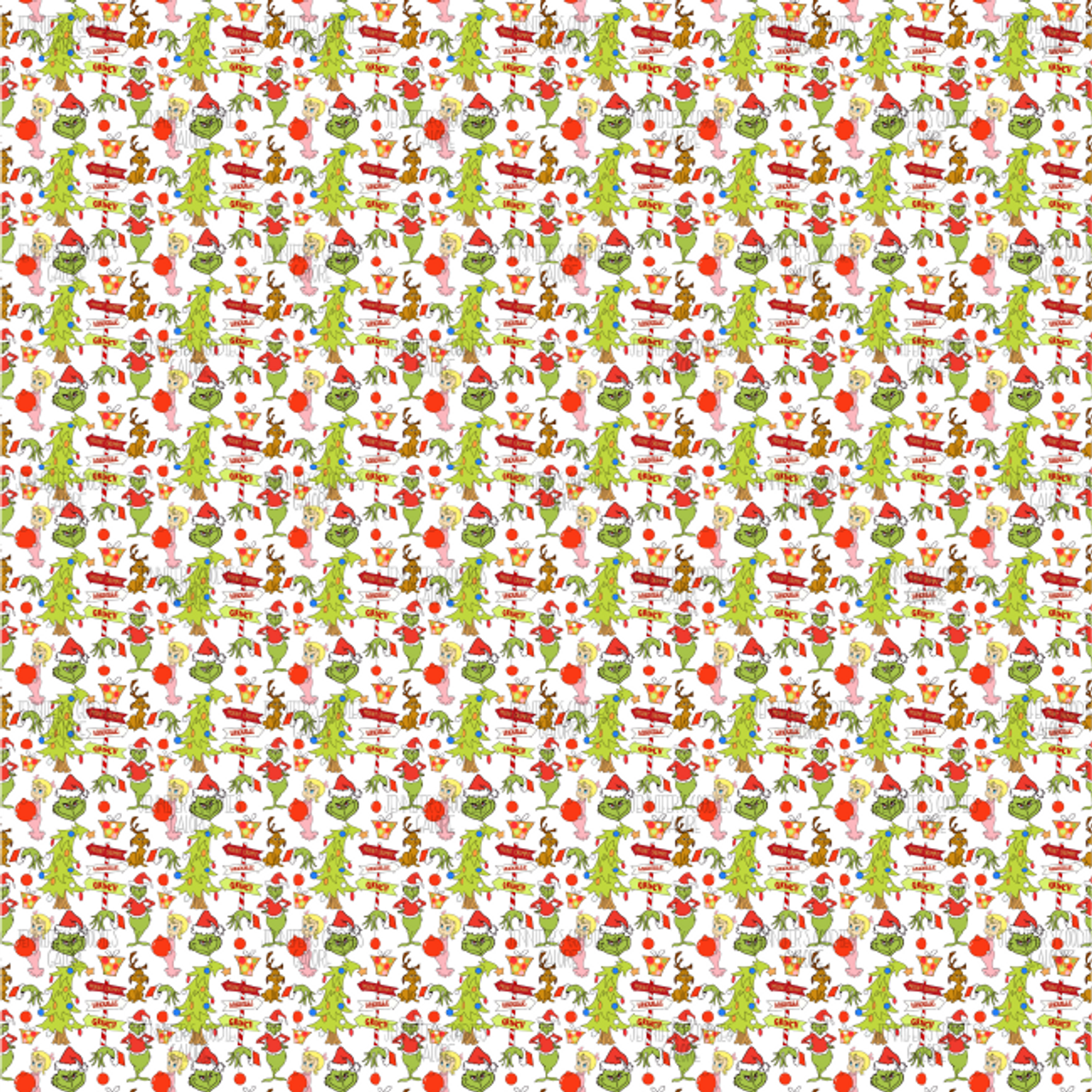 8x11, The Grinch Synthetic Leather, Custom Leather Sheets