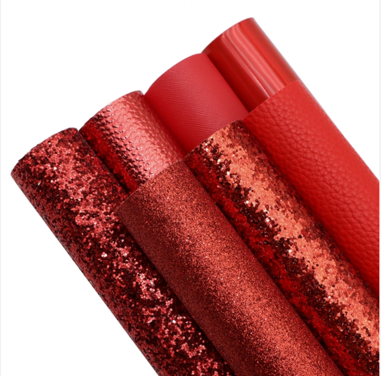 20x33cm, (7.87X12.9), RED Leather Pack, Glitter Leather Sheets