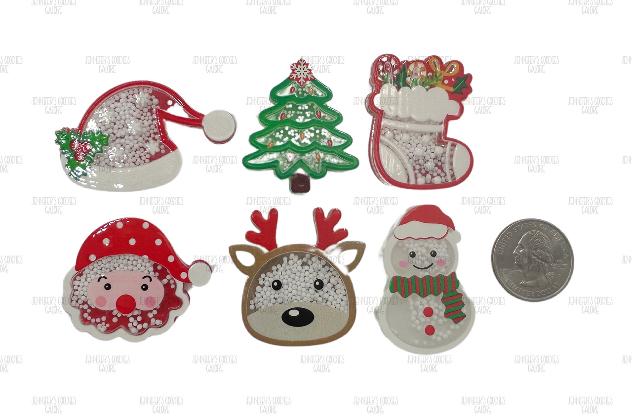 Christmas Resins, Acrylic Resins, Santa Shaker Resins, Santa Claus ...