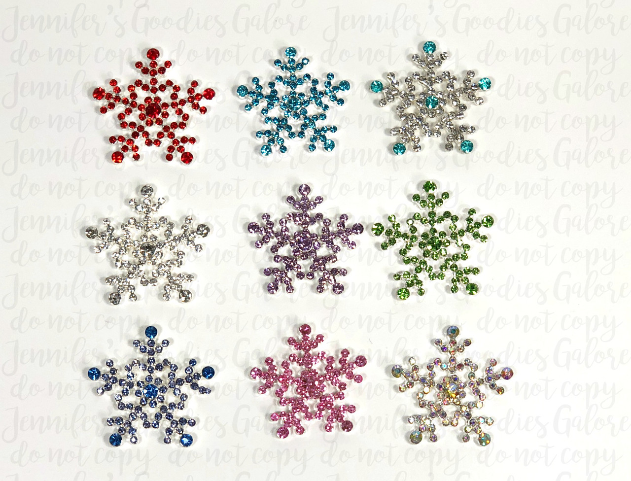 1, Crystal Snowflake Beads