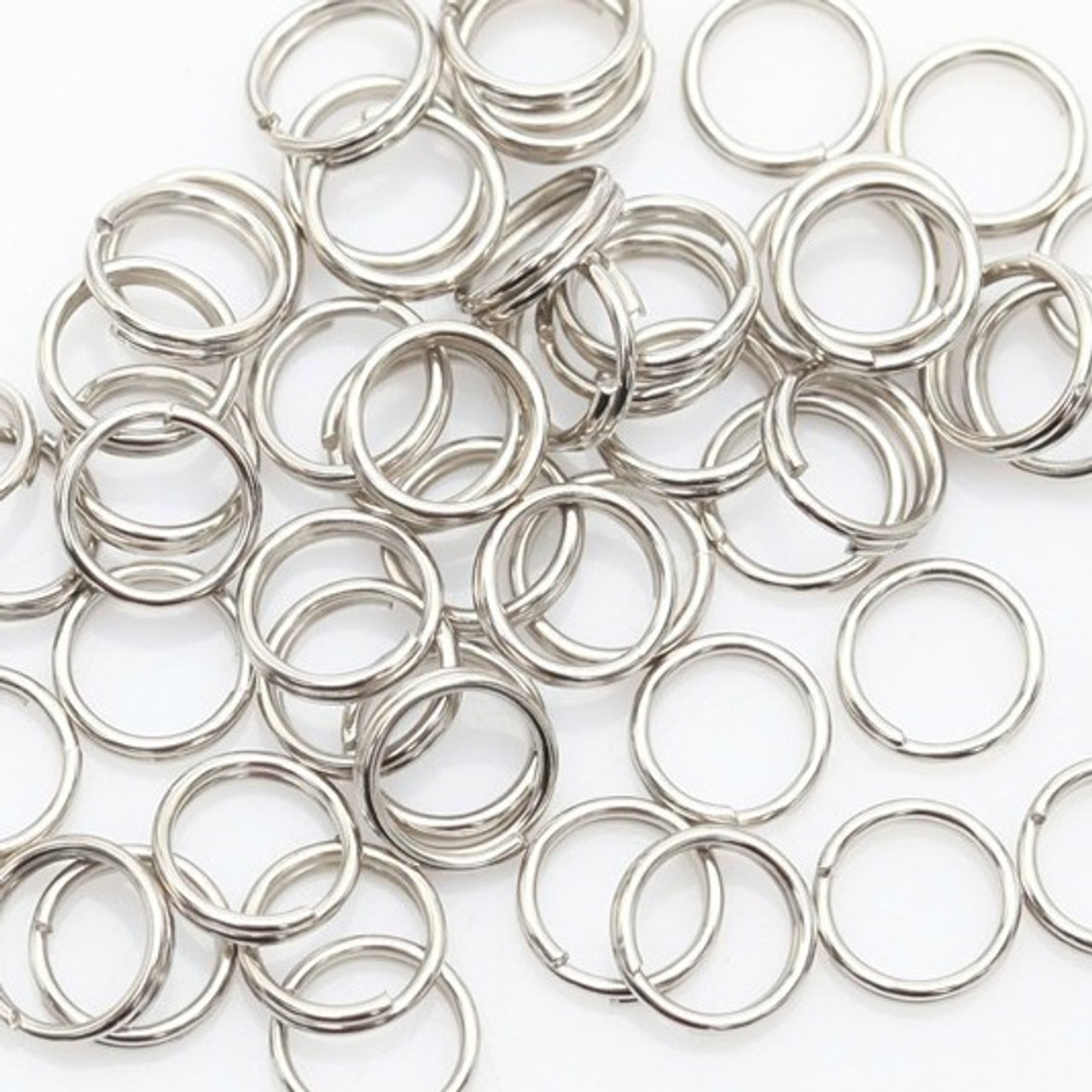 VALYRIA 500pcs Silver Tone Stainless Steel Open Jump Rings Connectors  Jewelry Findings 8mm Dia.(3/8