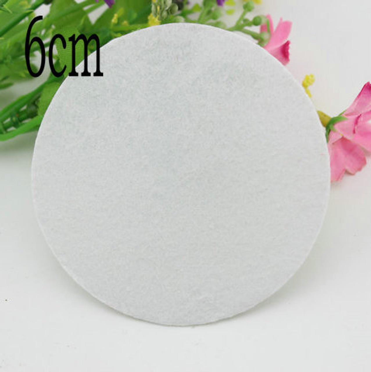 2.5 (6cm) White Felt Circles - 10 PC - Jennifer's Goodies Galore