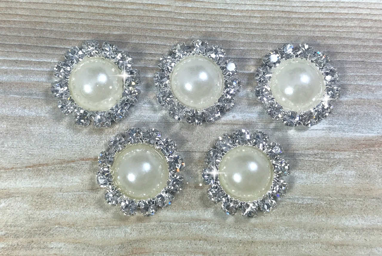 13mm, Pearl and Rhinestone Embellishments, Flat Back Pearls, Rhinestone  Embellishments, Pearl Embellishments, Hair Bow Centers, Wholesale  Rhinestones, 5 PC - Jennifer's Goodies Galore