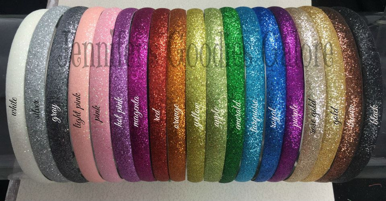 12mm 1 2 Glitter Headbands Headbands With Teeth Glitter Lined Headbands Diy Headbands Headbands For Girls Girls Hair Accessories Wholesale Headbands Jennifer S Goodies Galore