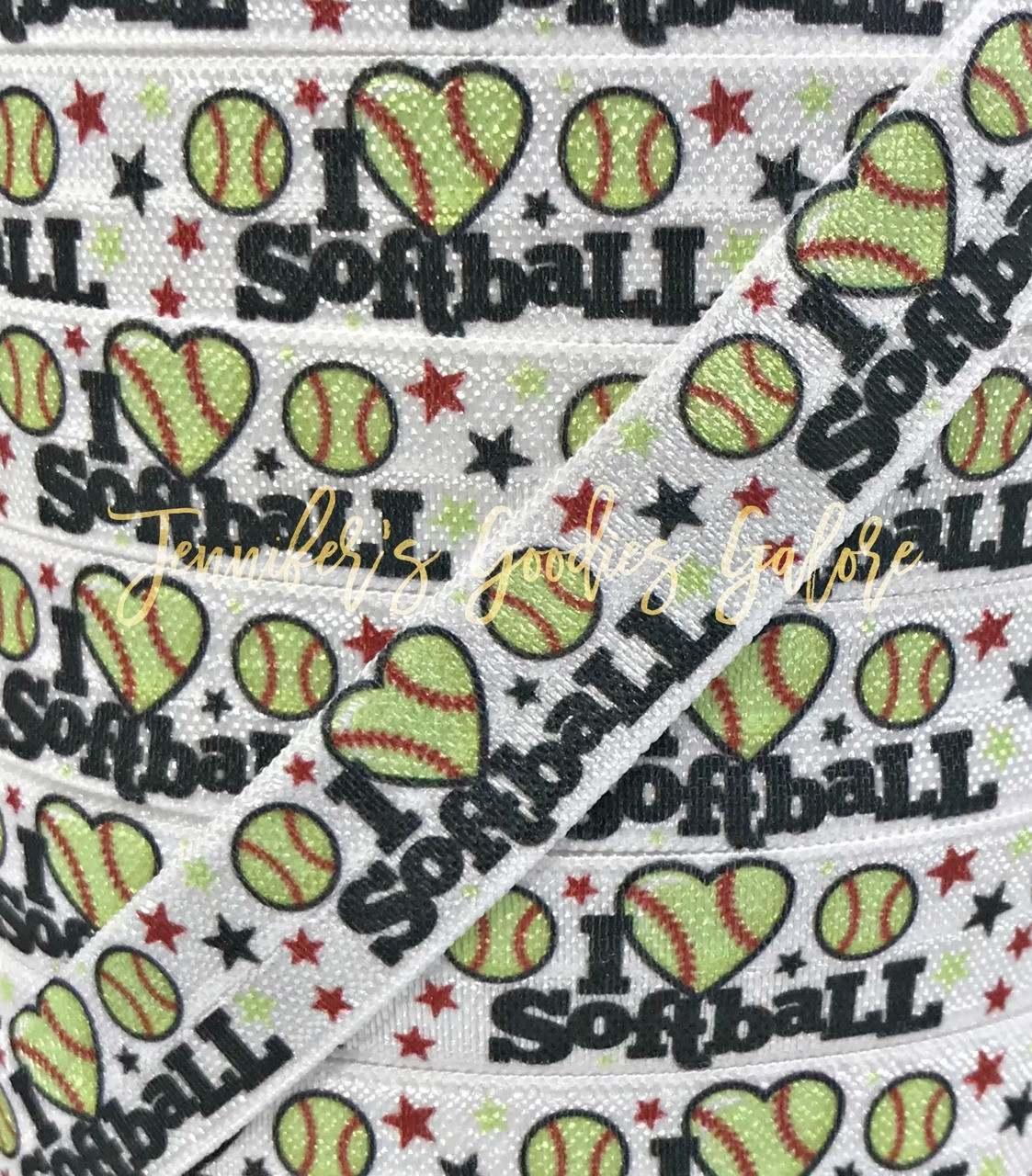5 8 Softball Foe Softball Elastic Sports Elastic I Love
