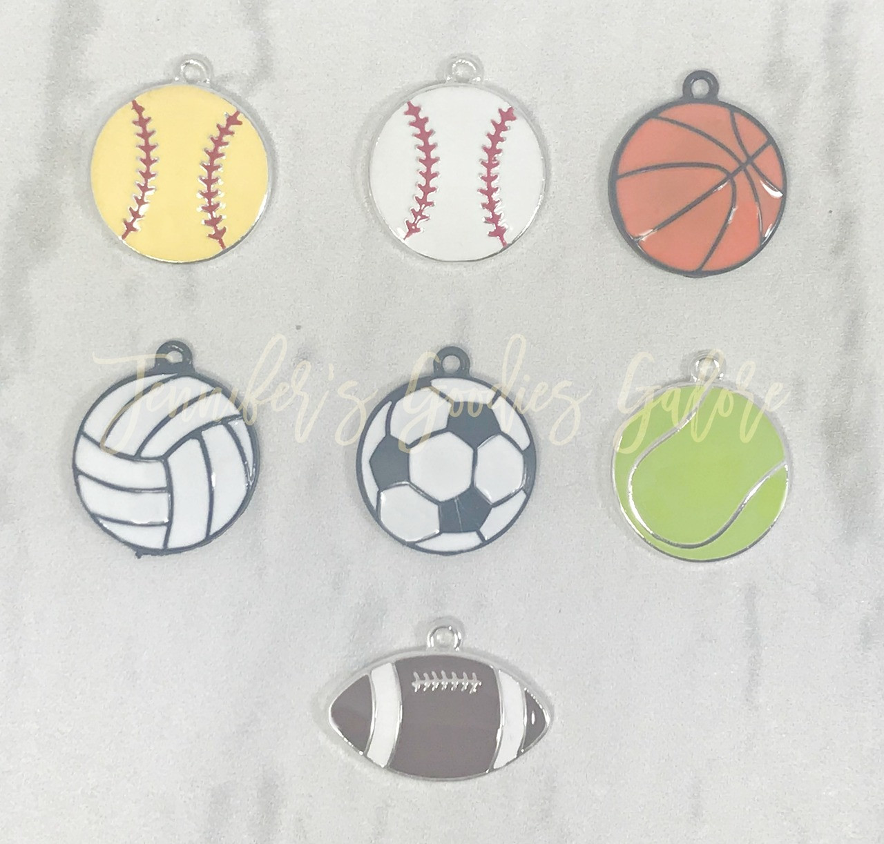 21mm, Sports Charms, Small Charms, Bracelet Charms, Small Pendants