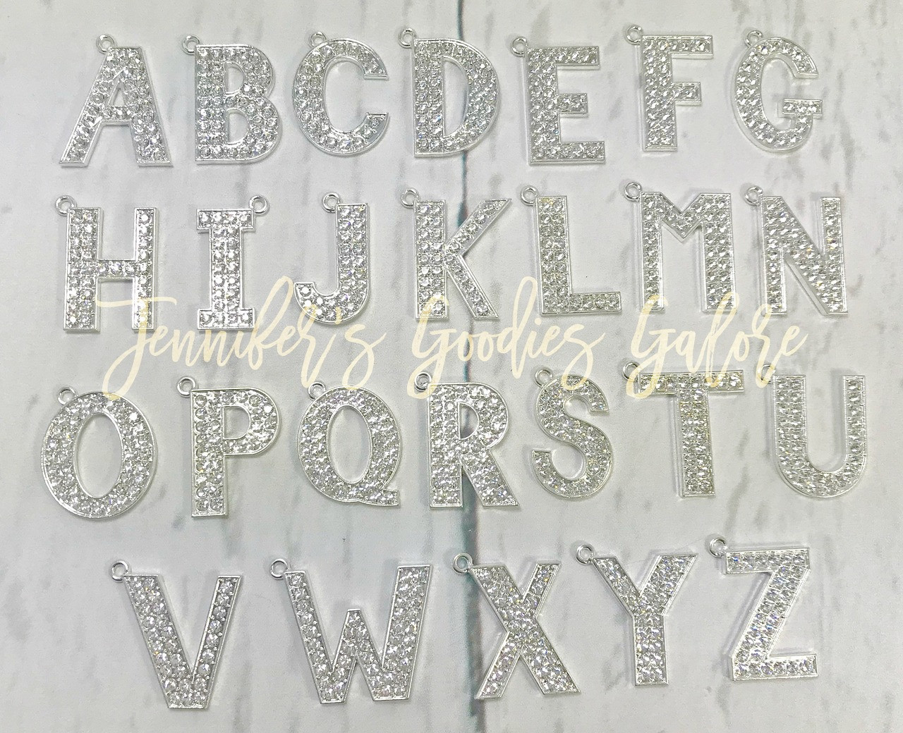 34mm, Letter Pendants, Rhinestone Pendant, Alphabet Letters, Rhinestone  Letter, Initial Letter, Initial Pendants, DIY Necklace, Wholesale Pendants  - Jennifer's Goodies Galore